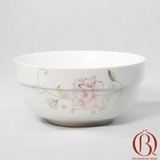 Bát Tô Ngấn Phi 20 cm Men Kem Hoa Dây