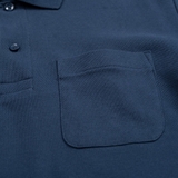 ÁO THUN POLO NAM PHỐI TÚI NGỰC XUẤT HÀN MÀU XANH NAVY