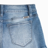 QUẦN SHORT JEANS NỮ LƯNG CAO XUẤT MỸ MÀU XANH QSN4306V1 