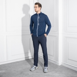 ÁO THUN GOLF NAM CỔ TRÒN TAY DÀI XUẤT HÀN MÀU XANH NAVY AT4330T