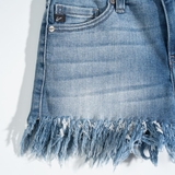 QUẦN SHORT JEANS NỮ LƯNG CAO XUẤT MỸ MÀU XANH QSN4306V1 