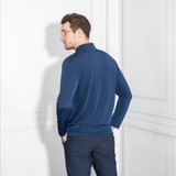 ÁO THUN GOLF NAM CỔ TRÒN TAY DÀI XUẤT HÀN MÀU XANH NAVY AT4330T