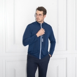 ÁO THUN GOLF NAM CỔ TRÒN TAY DÀI XUẤT HÀN MÀU XANH NAVY AT4330T