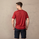 ÁO THUN NAM CỔ TRÒN TAY NGẮN RAGLAN XUẤT MỸ MÀU ĐỎ AT4411H