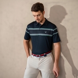ÁO POLO GOLF NAM TAY NGẮN XUẤT MỸ MÀU ĐEN PHỐI SỌC NGANG PL4406D