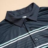 ÁO POLO GOLF NAM TAY NGẮN XUẤT MỸ MÀU ĐEN PHỐI SỌC NGANG PL4406D