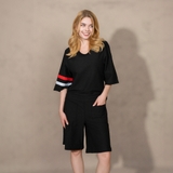 JUMPSUIT NỮ DÁNG NGẮN XUẤT HÀN MÀU ĐEN J4325H