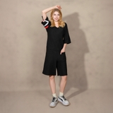 JUMPSUIT NỮ DÁNG NGẮN XUẤT HÀN MÀU ĐEN J4325H