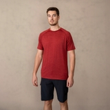 ÁO THUN NAM CỔ TRÒN TAY NGẮN RAGLAN XUẤT MỸ MÀU ĐỎ AT4411H