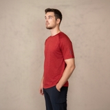 ÁO THUN NAM CỔ TRÒN TAY NGẮN RAGLAN XUẤT MỸ MÀU ĐỎ AT4411H