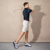 ÁO POLO GOLF NAM TAY NGẮN XUẤT MỸ MÀU ĐEN PHỐI SỌC NGANG PL4406D