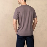 ÁO THUN NAM CỔ TRÒN TAY NGẮN XUẤT MỸ MÀU NÂU AT4414H4