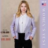 ÁO BLAZER VEST NỮ LINEN XUẤT MỸ MÀU TÍM AVN4416D