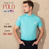 ÁO POLO NAM TAY NGẮN XUẤT MỸ MÀU XANH NGỌC PL4409T18