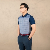 ÁO POLO THỂ THAO NAM CỔ TAY NGẮN PHỐI HỌA TIẾT CA RÔ MÀU XANH ĐEN APL4423H