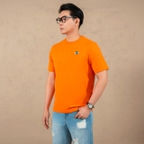ÁO THUN NAM BASIC CỔ TRÒN TAY NGẮN THÊU LOGO XUẤT HÀN MÀU CAM AT4528T3
