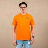 ÁO THUN NAM BASIC CỔ TRÒN TAY NGẮN THÊU LOGO XUẤT HÀN MÀU CAM AT4528T3
