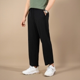 QUẦN BAGGY LƯNG THUN NAM VẢI THUN XỐP XUẤT HÀN MÀU ĐEN QBG4404T