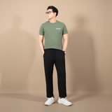 QUẦN BAGGY LƯNG THUN NAM VẢI THUN XỐP XUẤT HÀN MÀU ĐEN QBG4404T