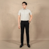 ÁO SƠ MI NAM LINEN TAY NGẮN PHỐI TÚI NGỰC XUẤT MỸ MÀU BEIGE SM4511T5