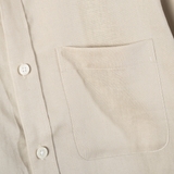 ÁO SƠ MI NAM LINEN TAY NGẮN PHỐI TÚI NGỰC XUẤT MỸ MÀU BEIGE SM4511T5