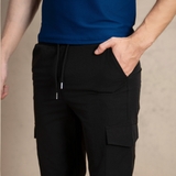 QUẦN JOGGER TÚI HỘP NAM VẢI GIÓ CAO CẤP MÀU ĐEN QJG4527H