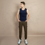 QUẦN JOGGER TÚI HỘP NAM VẢI GIÓ CAO CẤP MÀU RÊU QJG4527H1