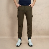 QUẦN JOGGER TÚI HỘP NAM VẢI GIÓ CAO CẤP MÀU RÊU QJG4527H1