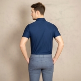 ÁO POLO THỂ THAO NAM TAY NGẮN XUẤT HÀN MÀU XANH NAVY PL4514H