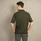 ÁO SƠ MI NAM LINEN TAY NGẮN CỔ DANTON MÀU RÊU TRẦM SM4429D-R