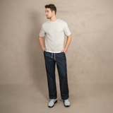 QUẦN JEANS NAM ỐNG RỘNG LƯNG THUN XUẤT MỸ MÀU XÁM ĐEN QD4521H