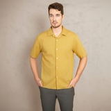 ÁO SƠ MI NAM LINEN TAY NGẮN CỔ DANTON MÀU VÀNG SM4429D-V