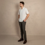 ÁO SƠ MI NAM LINEN TAY NGẮN CỔ DANTON MÀU TRẮNG SM4429D-T