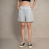 QUẦN SHORT NỮ LƯNG THUN XUẤT MỸ MÀU XÁM QSN4521H2