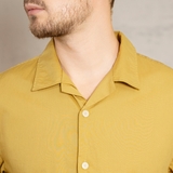ÁO SƠ MI NAM LINEN TAY NGẮN CỔ DANTON MÀU VÀNG SM4429D-V