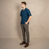 ÁO SƠ MI NAM LINEN TAY NGẮN CỔ DANTON MÀU XANH DƯƠNG SM4429D-X