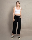 QUẦN CULOTTES NỮ LƯNG THUN DÁNG LỮNG XUẤT MỸ MÀU ĐEN QN4521H1