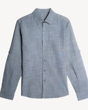 ÁO SƠ MI NAM LINEN TAY DÀI MÀU XÁM SM4825T6