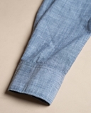 ÁO SƠ MI NAM LINEN TAY DÀI MÀU XANH BIỂN SM482T