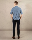 ÁO SƠ MI NAM LINEN TAY DÀI MÀU XANH BIỂN SM482T
