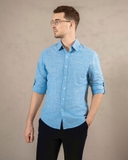 ÁO SƠ MI NAM LINEN TAY DÀI MÀU XANH DƯƠNG NHẠT SM4825T7