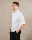 ÁO SƠ MI NAM LINEN TAY DÀI MÀU TRẮNG SM4825T1