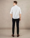 ÁO SƠ MI NAM LINEN TAY DÀI MÀU TRẮNG SM4825T1