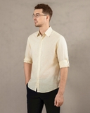 ÁO SƠ MI NAM LINEN TAY DÀI MÀU KEM SM4825T2
