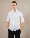 ÁO SƠ MI NAM LINEN TAY DÀI MÀU TRẮNG SM4825T1