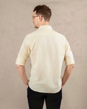 ÁO SƠ MI NAM LINEN TAY DÀI MÀU KEM SM4825T2