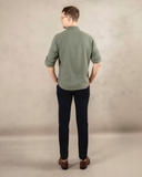 ÁO SƠ MI NAM LINEN TAY DÀI MÀU RÊU SM4825T5