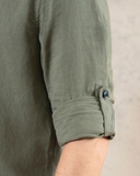 ÁO SƠ MI NAM LINEN TAY DÀI MÀU RÊU SM4825T5