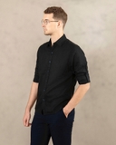 ÁO SƠ MI NAM LINEN TAY DÀI MÀU ĐEN SM4825T3