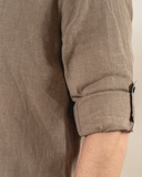 ÁO SƠ MI NAM LINEN TAY DÀI MÀU NÂU TÂY SM4825T4